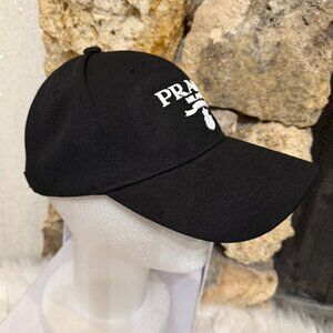 Black Baseball Cap Logo Embroidered Adjustable